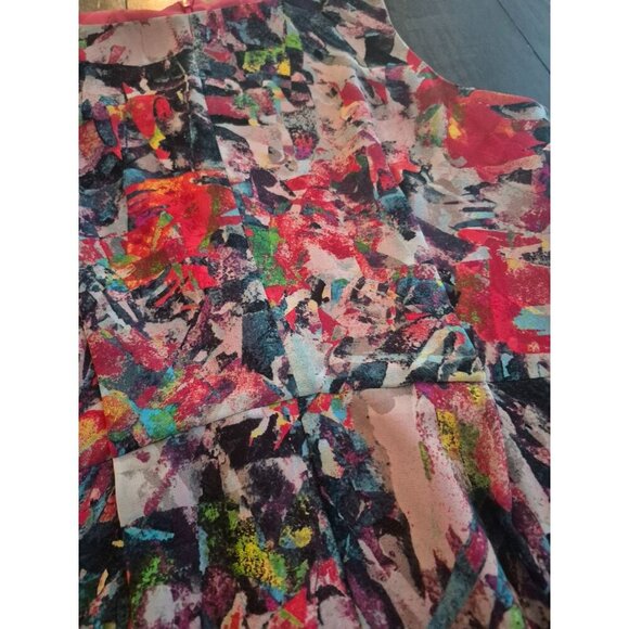 BB Dakota Abstract Multicolor Sleeveless Dress Size Small - Picture 3 of 6